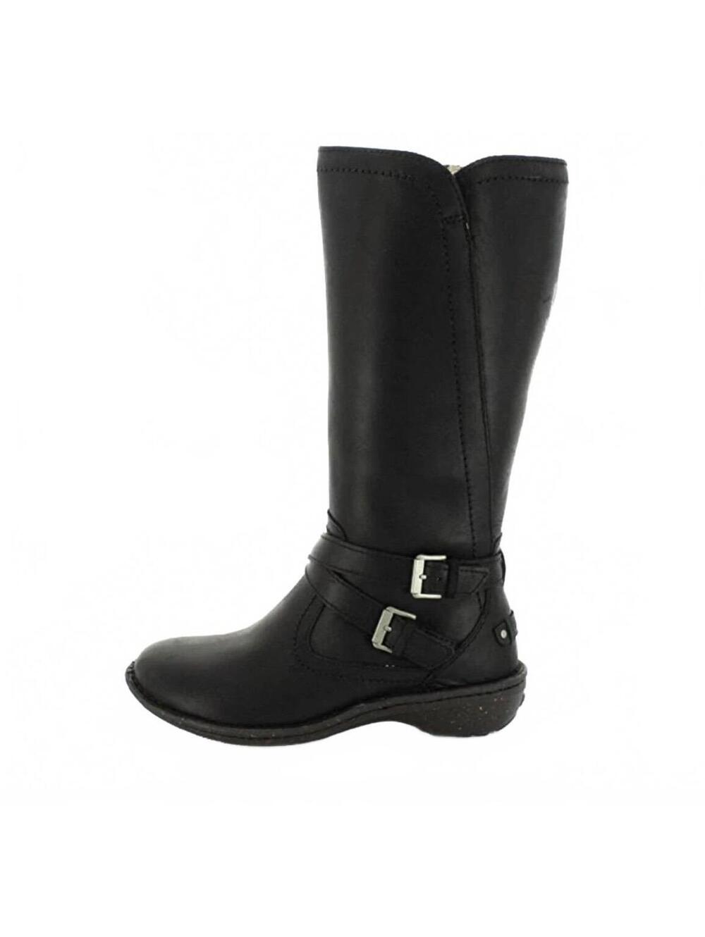 UGG Rosen Tall Boots Women’s 7 Black Leather UGGpure Riding Boots NWOT